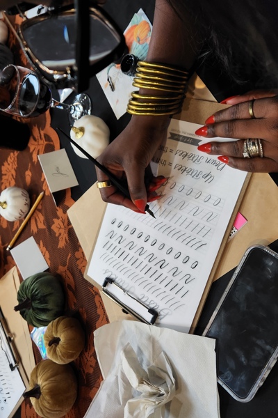 Modern Calligraphy & Pumpkin Lettering for Beginners @ Niko's Wine Cellar