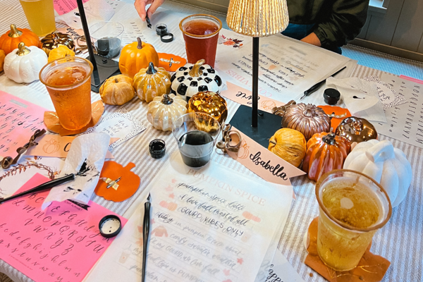 Cozy Fall Modern Calligraphy for Beginners at Cozy Drop in Parkland