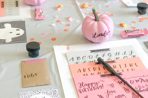 Modern Calligraphy & Pumpkin Lettering for Beginners at Round Trip Brewing East Cobb