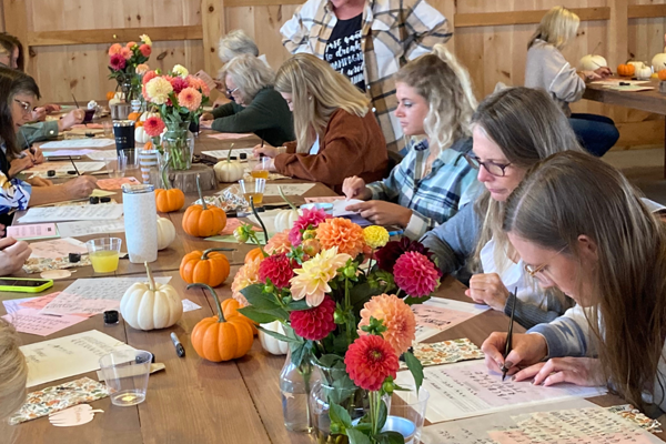 Modern Calligraphy for Beginners at Applewood Winery in Warwick