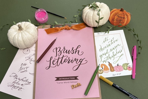 Brush Lettering & Curse Words for Beginners at Hudco, Dobbs Ferry