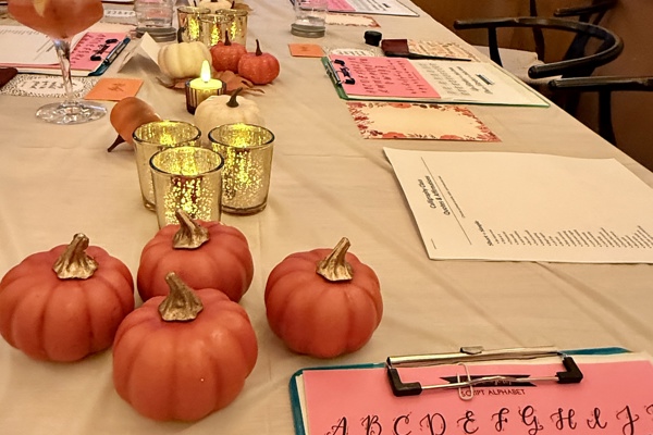 Modern Calligraphy & Pumpkin Lettering for Beginners at High Beam Red Hook