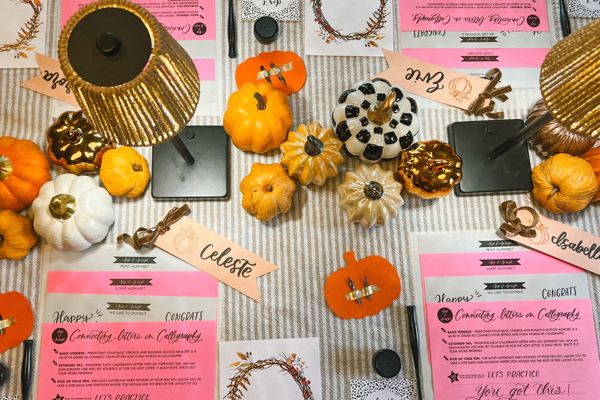 Modern Calligraphy & Pumpkin Lettering for Beginners at RSRVD Event Studio