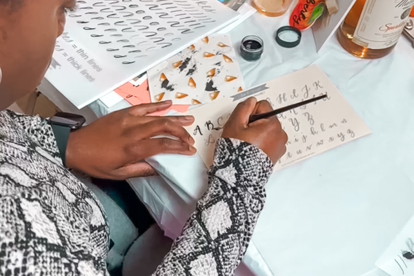 Modern Calligraphy for Beginners at Sapori Italian Bakery & Cafe - Ogden