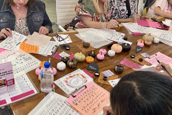 Modern Calligraphy & Pumpkin Lettering at Margin Notes Bookbar