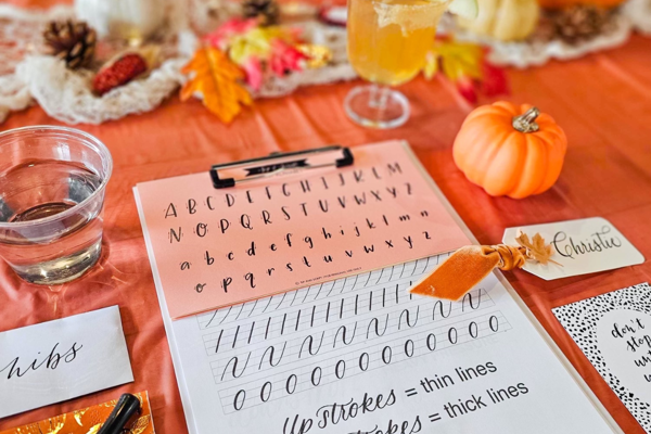 Modern Calligraphy & Pumpkin Lettering for Beginners at Burgerology Midtown
