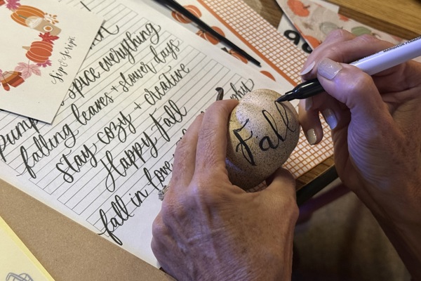 Modern Calligraphy and Pumpkin Lettering for Beginners at The Salty