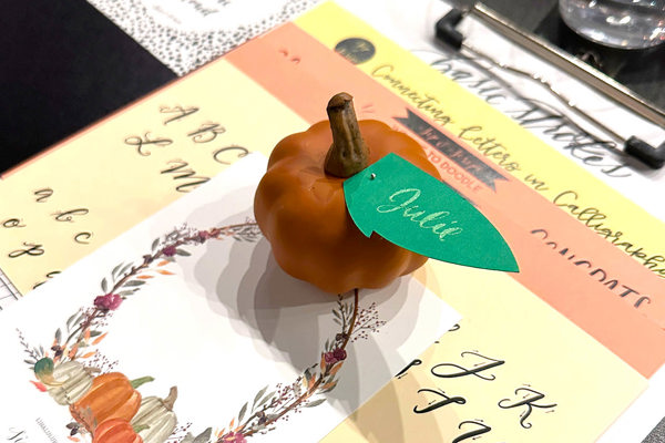 Modern Calligraphy & Pumpkin Lettering for Beginners at Indigo and Violet Studio, Chicago