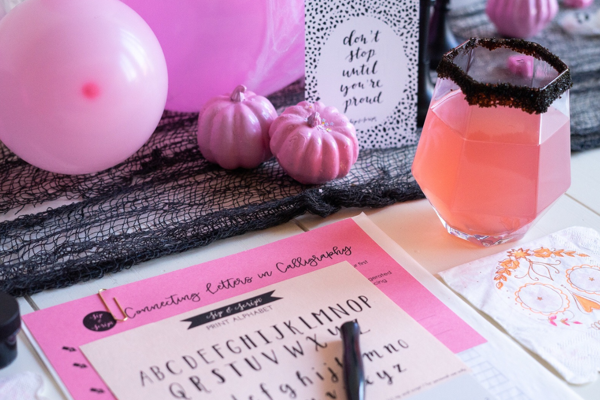 Modern Calligraphy & Pumpkin Lettering for Beginners at Round Trip Brewing West Midtown