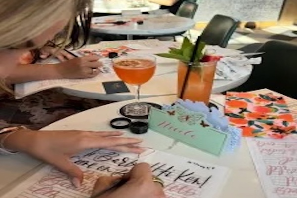 Modern Calligraphy for Beginners at Mussel & Burger Bar