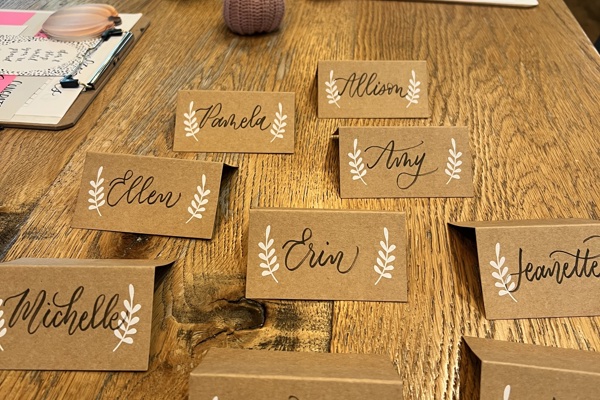 Modern Calligraphy & Place Card Lettering for Beginners at Reserve 218