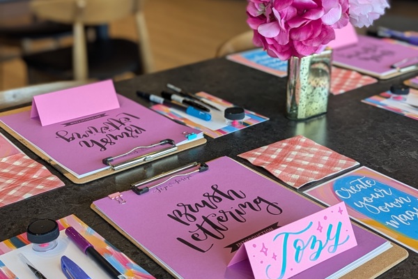 Brush Lettering for Beginners at Big Grove Brewery & Taproom