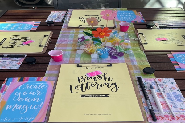 Brush Lettering at Boring Rose Brewing Co.