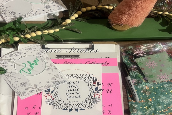 Modern Calligraphy and Ornament Lettering for Beginners at Fremont Urban Beer Garden