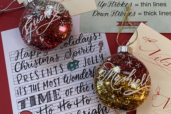 Modern Calligraphy & Ornament Lettering at Italian Oven, Yonkers NY
