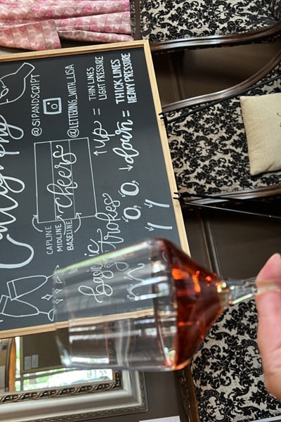 Modern Calligraphy for Beginners at Pop and Pour Champagne Lounge