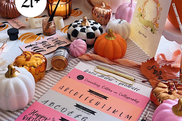 Hocus Pocus Themed Modern Calligraphy & Pumpkin Lettering for Beginners at Birch Road  (21+)