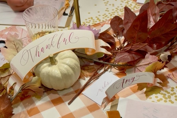 Modern Calligraphy and Place Card Lettering at Trevor’s (South Scottsdale)