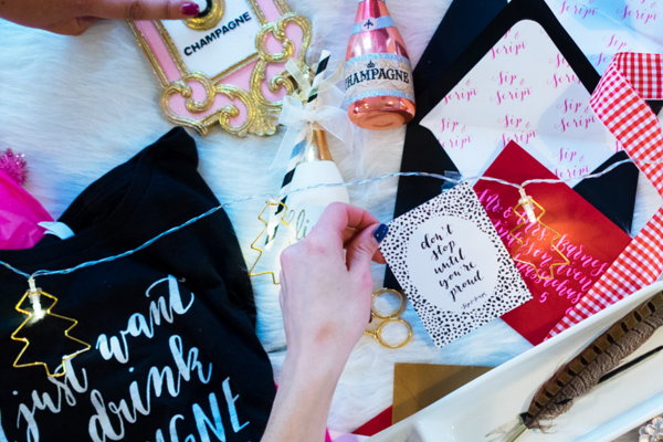 Winter Modern Calligraphy and Acrylic Ornament Lettering for Beginners at Cozy Drop in Parkland