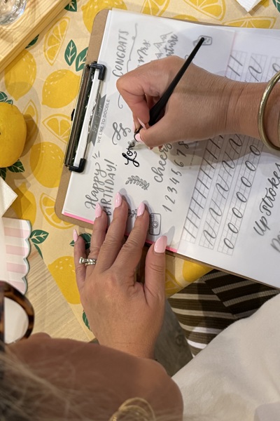 Modern Calligraphy for Beginners at Wood’s Chapel BBQ
