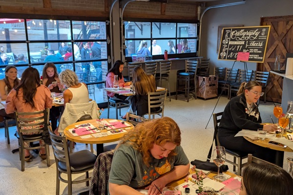 Modern Calligraphy and Wine Glass Lettering for Beginners at Corkscrew Wine & Cheese (Blackstone)