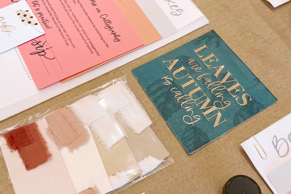 Modern Calligraphy and Place Card Lettering for Beginners at Vintage Rose Tearoom