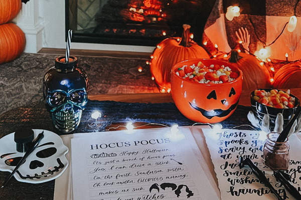 Hocus Pocus Modern Calligraphy Class for Beginners at The Good Witch Coffee Bar