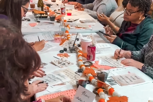 Modern Calligraphy and Thanksgiving Tablescapes for Beginners at Lost Worlds Brewing Charlotte