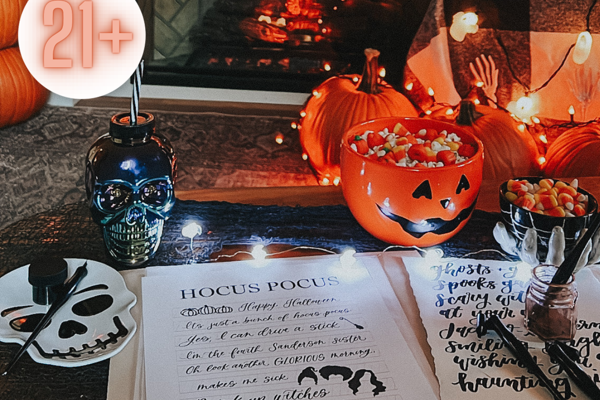 Hocus Pocus Themed Modern Calligraphy & Pumpkin Lettering for Beginners at Birch Road  (21+)