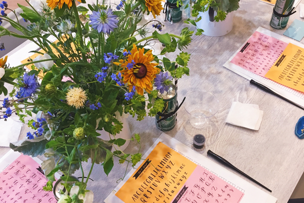 Modern Calligraphy for Beginners at Urth Caffe @Uncommons Quad