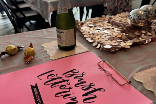 Brush Lettering for Beginners at The Queen Bee Giftery