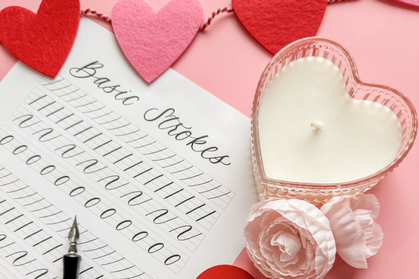 Valentine's Modern Calligraphy for Beginners at Lost Worlds Brewing Cornelius