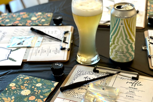 Modern Calligraphy for Beginners at Cotee River Brewing Company