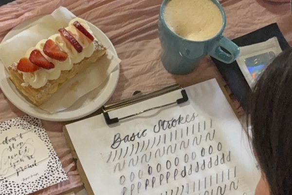 Modern Calligraphy for Beginners at Lost Worlds Brewing Charlotte