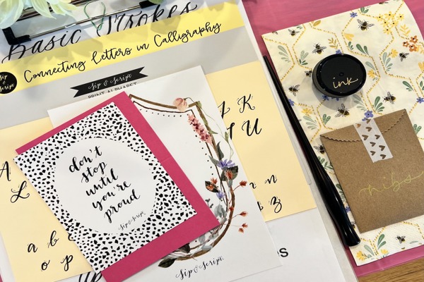 Modern Calligraphy for Beginners at Fenton Winery and Brewery