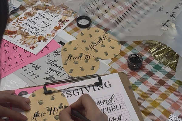 Modern Calligraphy for Beginners at Neon Belly Coffee and Bakery