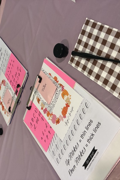 Modern Calligraphy and Pumpkin Lettering at Milky Moments Gelato