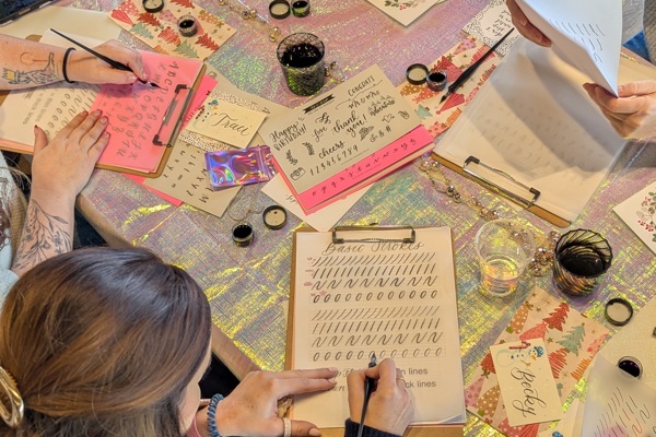Modern Calligraphy for Beginners at La Bomboniera Upper East Side