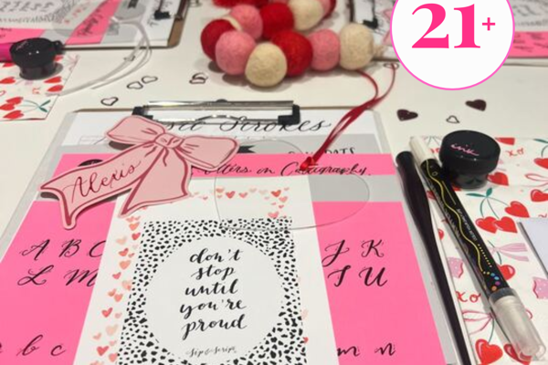 Modern Calligraphy for Beginners at Stone Farm Cellars & Vineyard (21+)