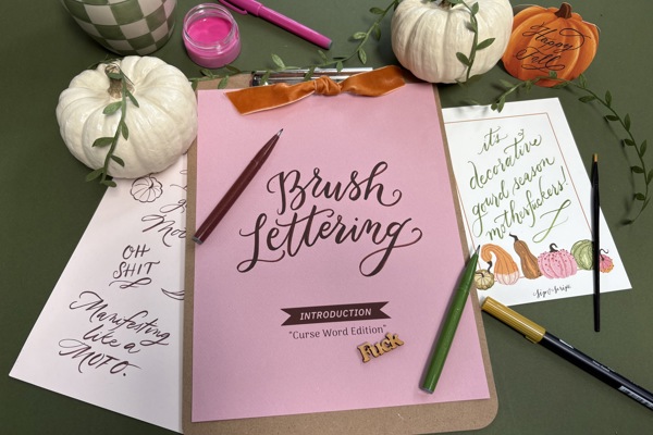 Brush Lettering & Curse Words for Beginners at Kings Scribe, Chappaqua