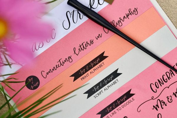 Modern Calligraphy for Beginners at Post and Pour
