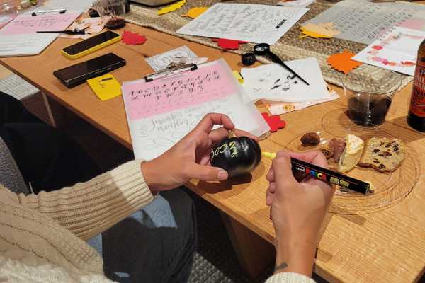 Modern Calligraphy & Pumpkin Lettering for Beginners at A. Mano Brooklyn