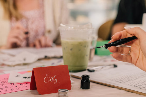 Modern Calligraphy for Beginners at World Cup Coffee and Crepes