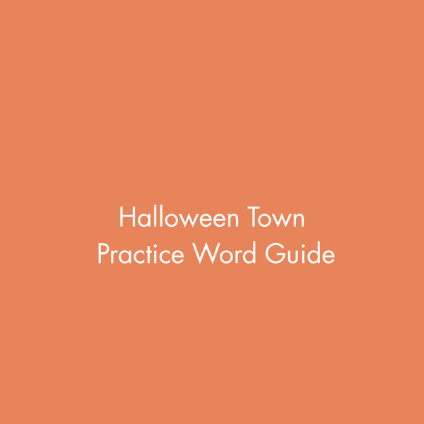 Halloween Town Practice Word Guide