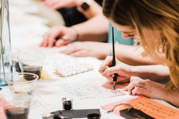 Modern Calligraphy for Beginners at La Porta Restaurant
