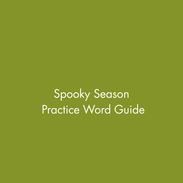 Spooky Season Practice Word Guide